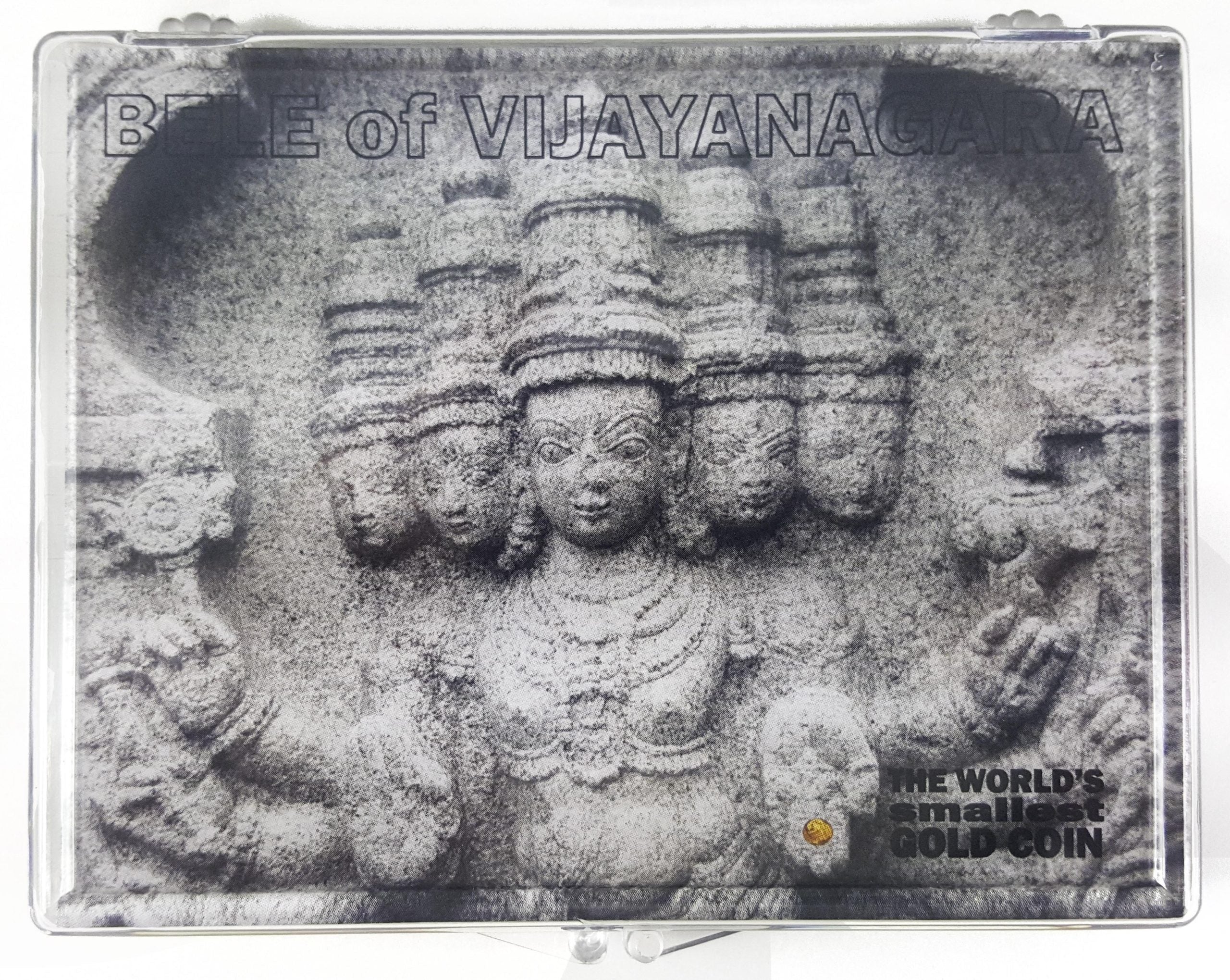 World's Smallest Gold Coin: Bele of Vijayanagara (Clear Box)