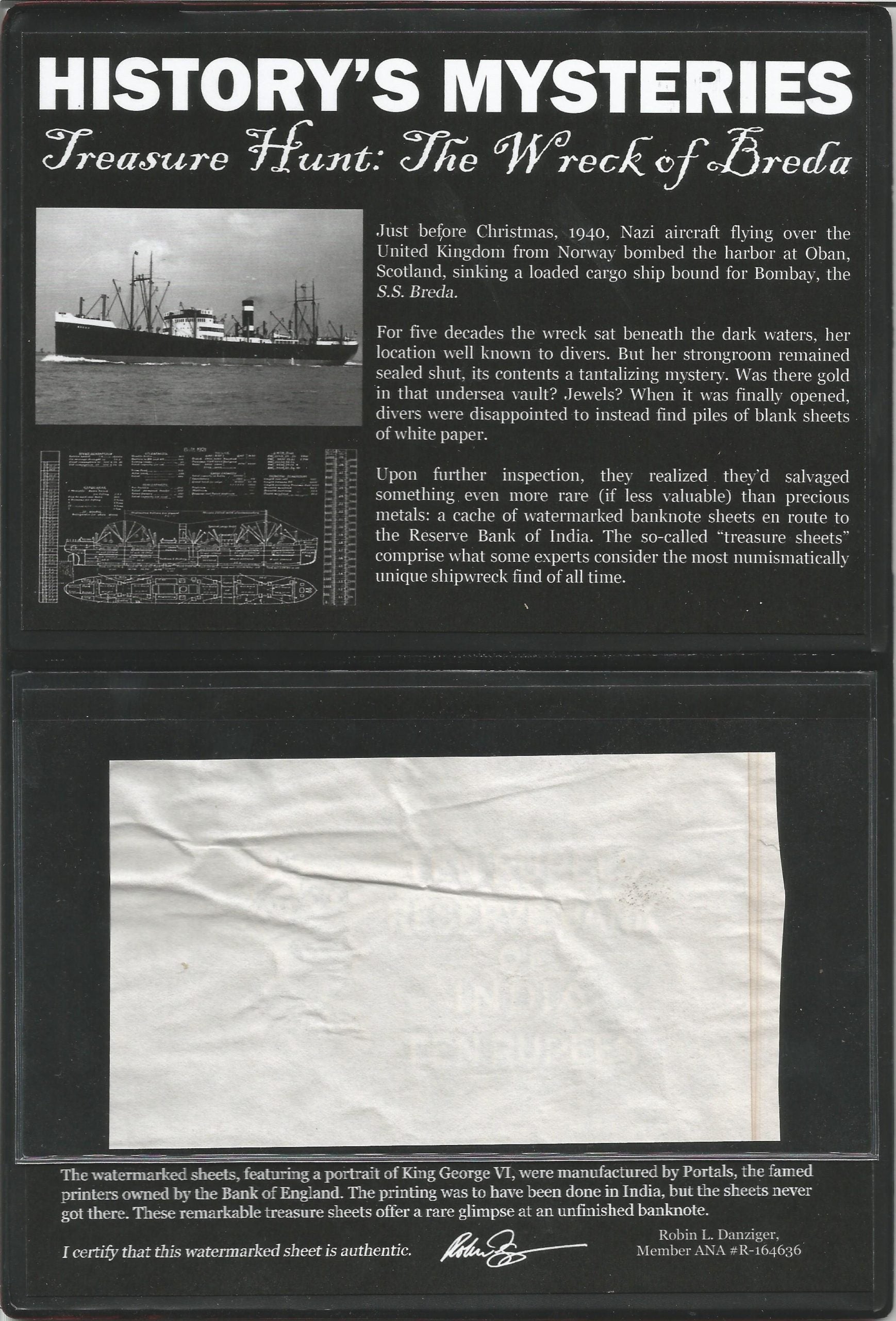 History's Mysteries: Treasure Hunt: Wreck of the Breda (album)