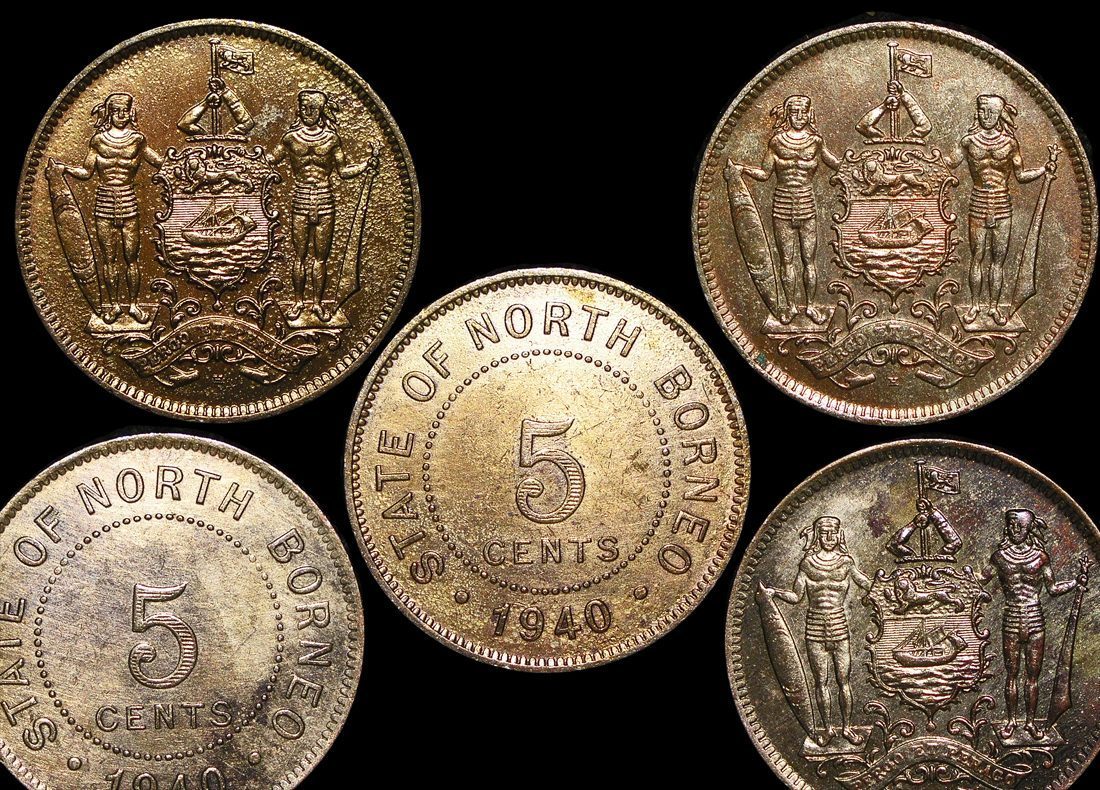 British North Borneo, 5 Cents, dated 1940(U)