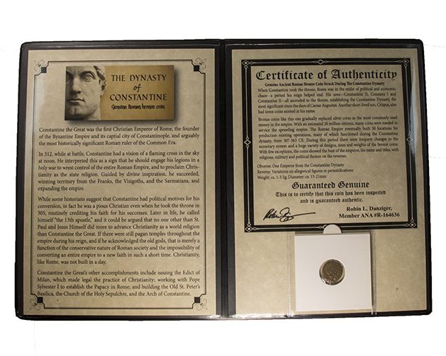 Constantine Dynasty: 1 Roman Bronze Coin (Album)