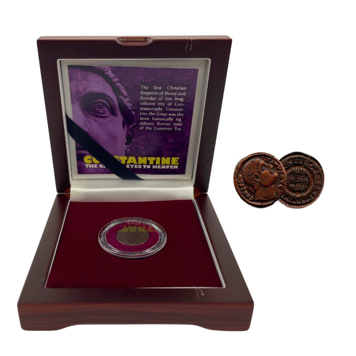 Constantine the Great: "Eyes to Heaven" Coin (One, Coin Box)