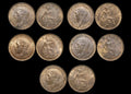 Great Britain, George V (1910 to 1936), Bronze Farthings  (5), UNC with some lustre, a few spots, a lot of (5) coins