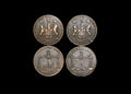 British East India Co., Bombay Presidency, Bombay mint, 1/4 Anna2, 1832/1247 (1) KM231.2, 1832/1249 (1) KM 232, VF-EF, a lot of (2) coins