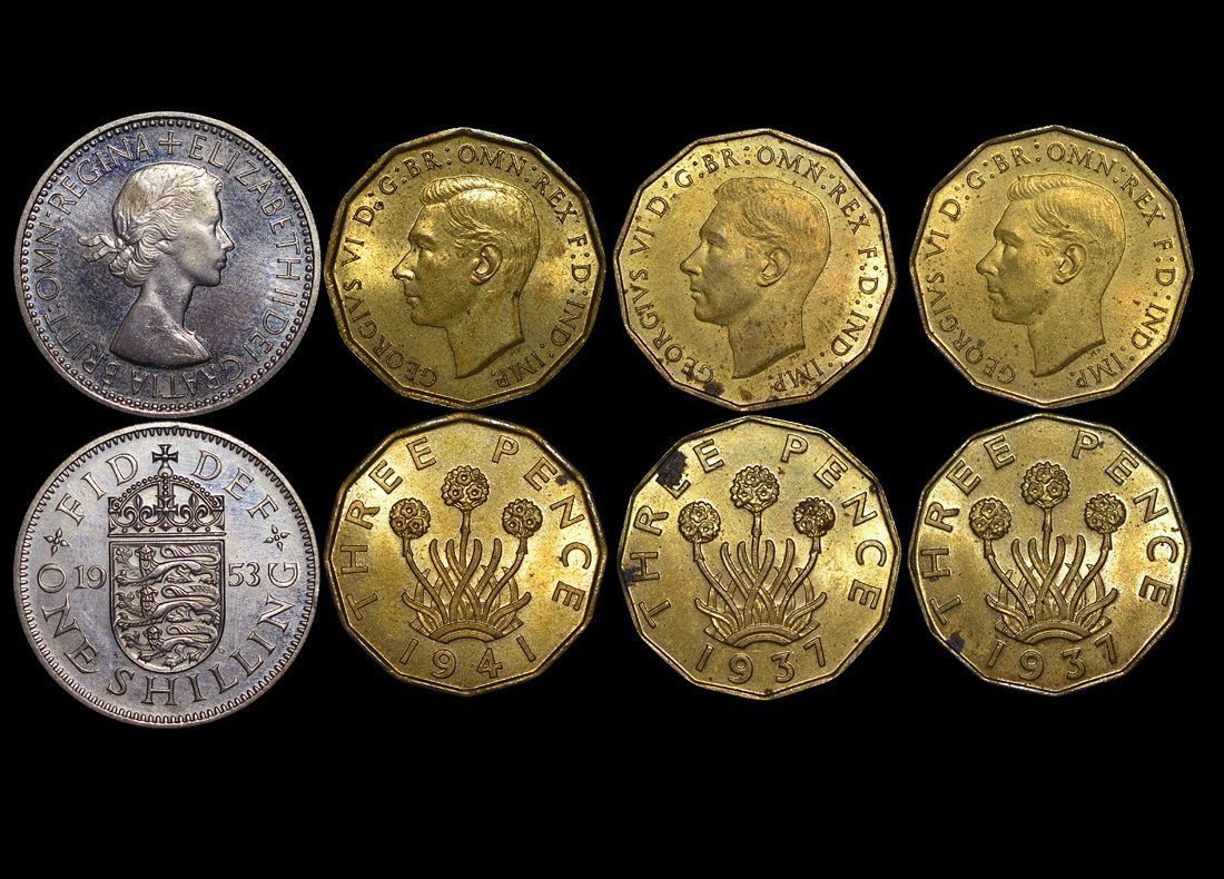 Great Britain, George VI and Elizabeth II (1952-), a mixed lot of (4) coins