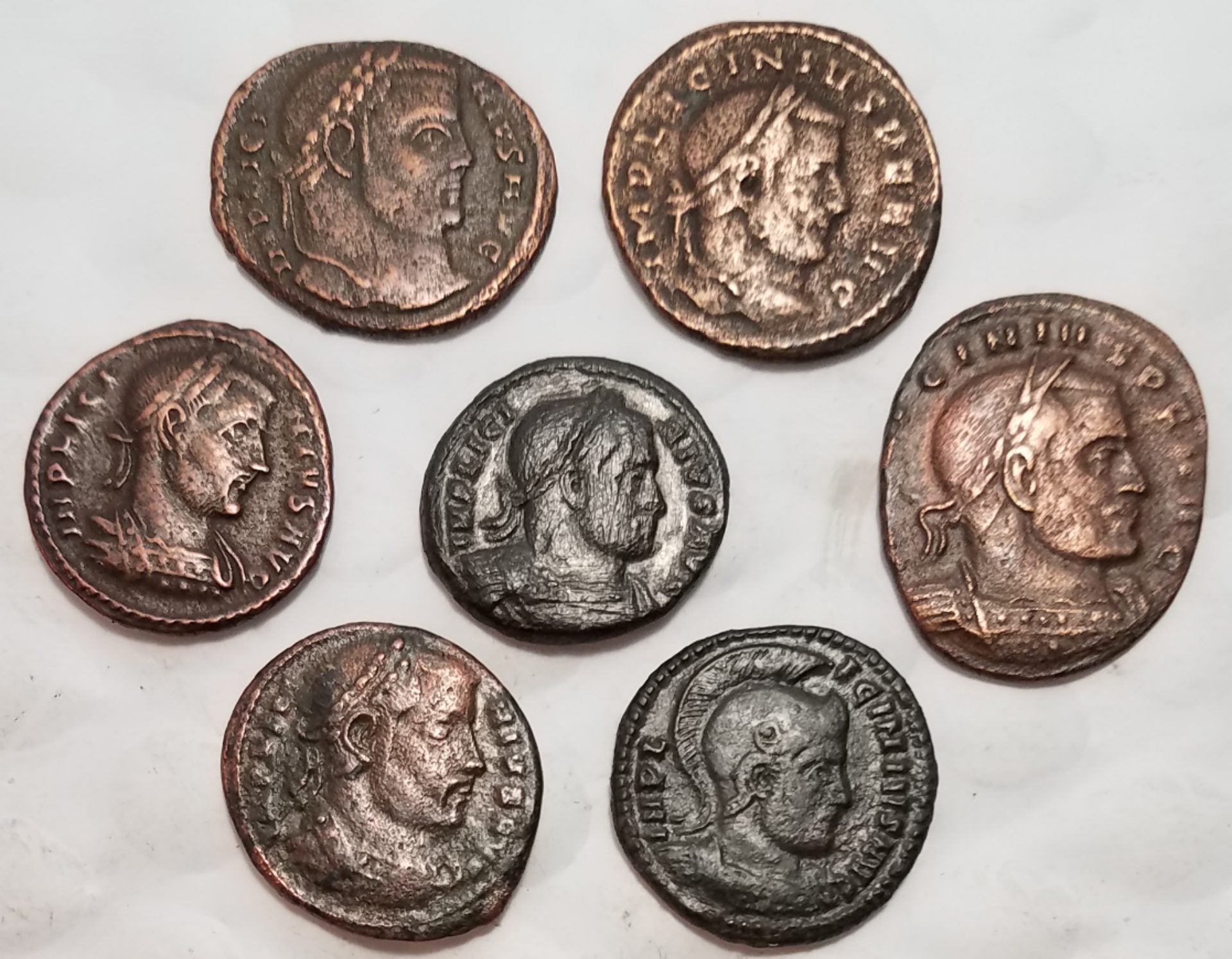 Lot of 7 Licinius I Roman Bronze (VF+) Scarce Types