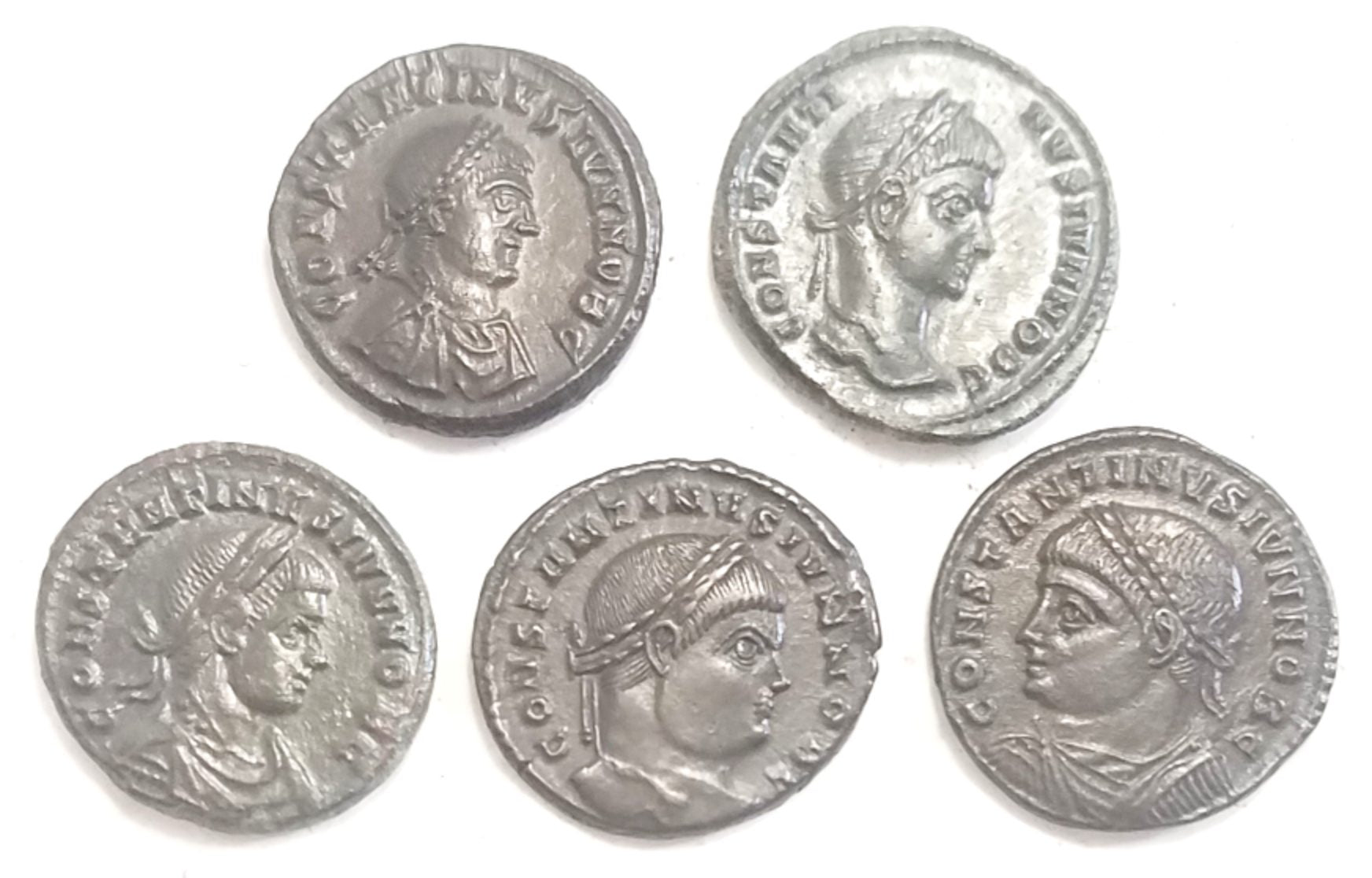 Lot of 6 Constantine II (AU) (Mixed Types and Mints, Glossy Black and Silvered)