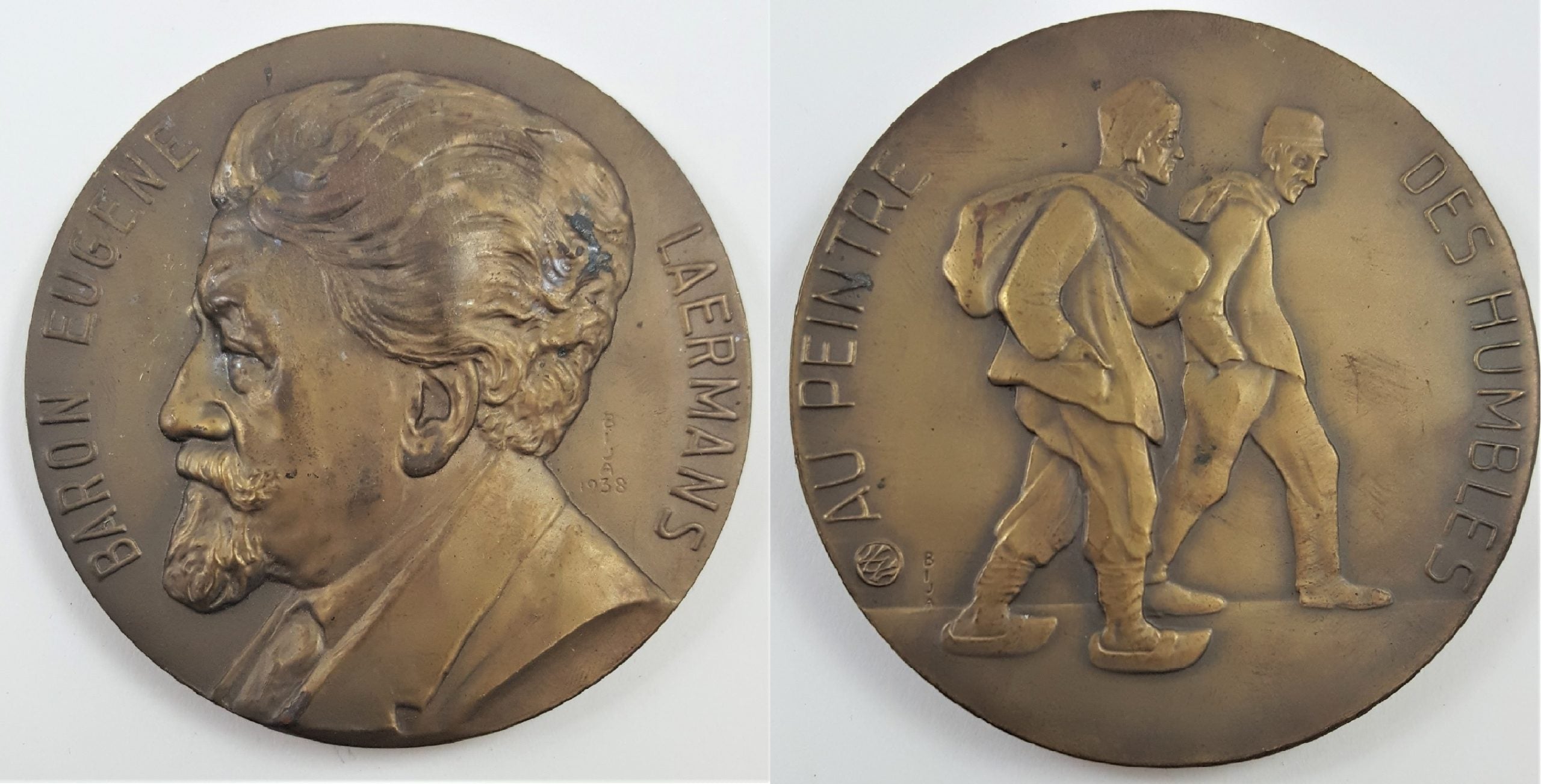 Dealer lot of one (1) medal, minted by France, commemorating Belgian painter Baron Eugene Laermans(XF)