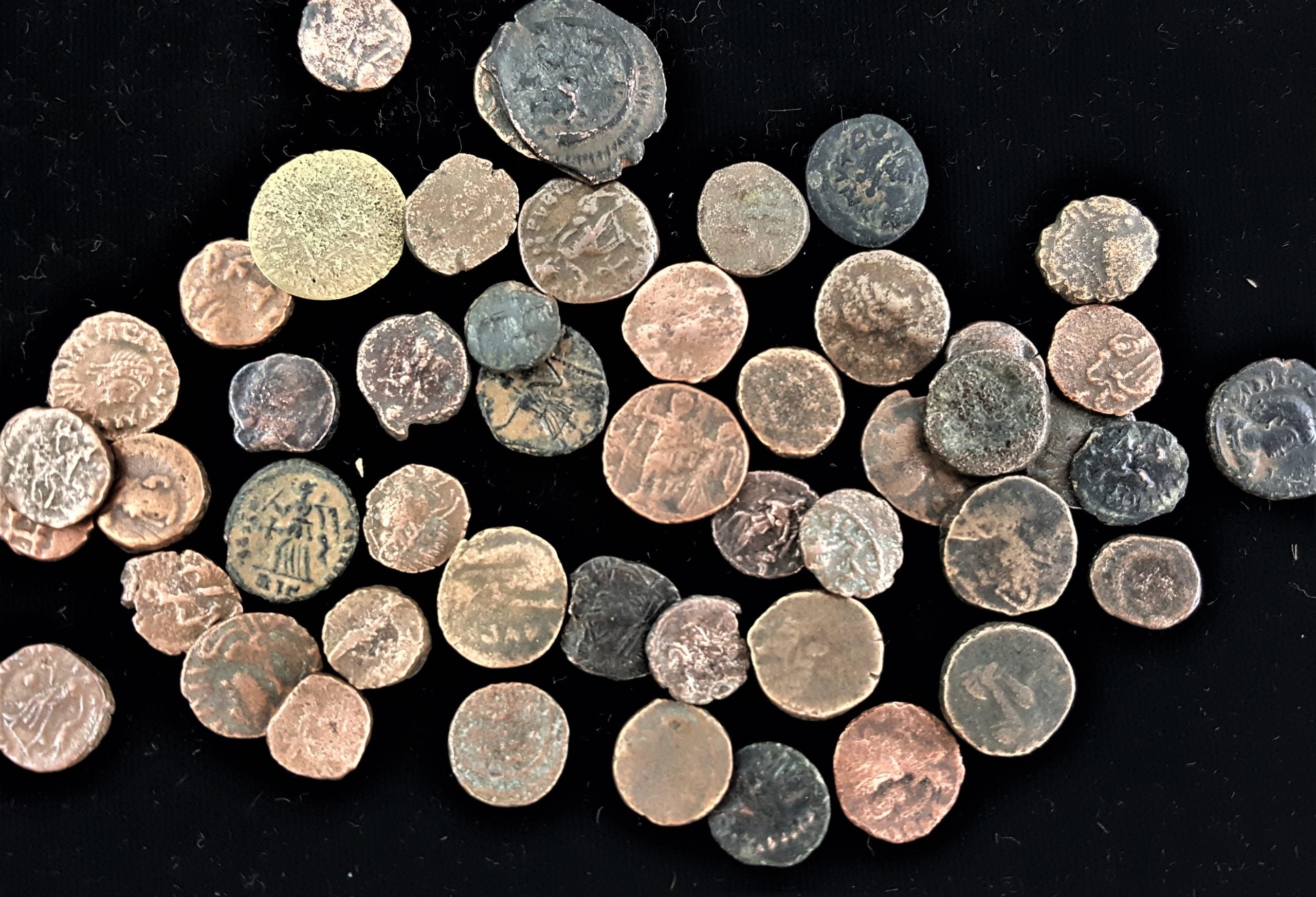 Dealer lot of forty-eight (48) sixth-century immitations of Roman imperial coins.(C)