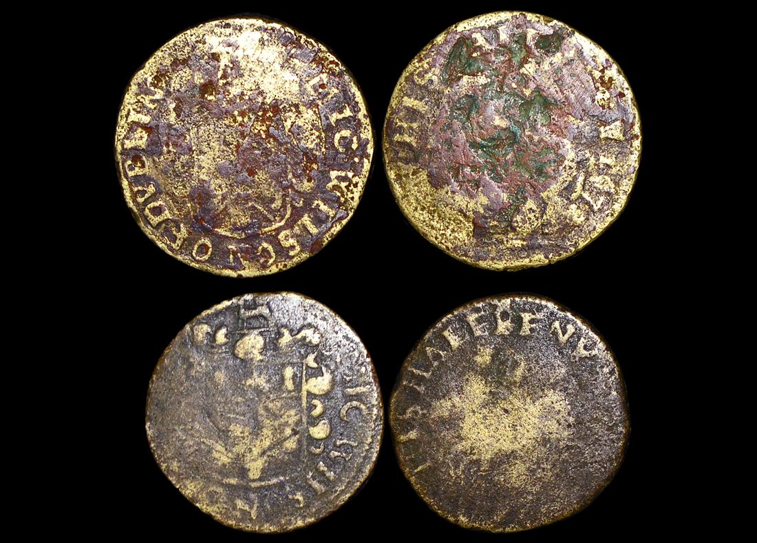 Ireland, C17th Trade Tokens, Co. Dublin, Dublin, Mic Wilson, Copper Halfpenny Tokens, 1672 (2), a lot of (2) coins