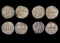 British India, Princely States, Bundi, Silver Rupee, dated 1922 to 1932 CE, reads GEORGE V EMPEROR, KM18.2, EF, a lot of (4) coins