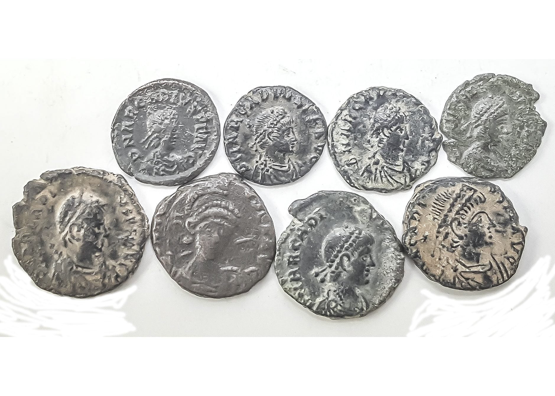 Lot of 8 AE4 Arcadius, about XF Condition