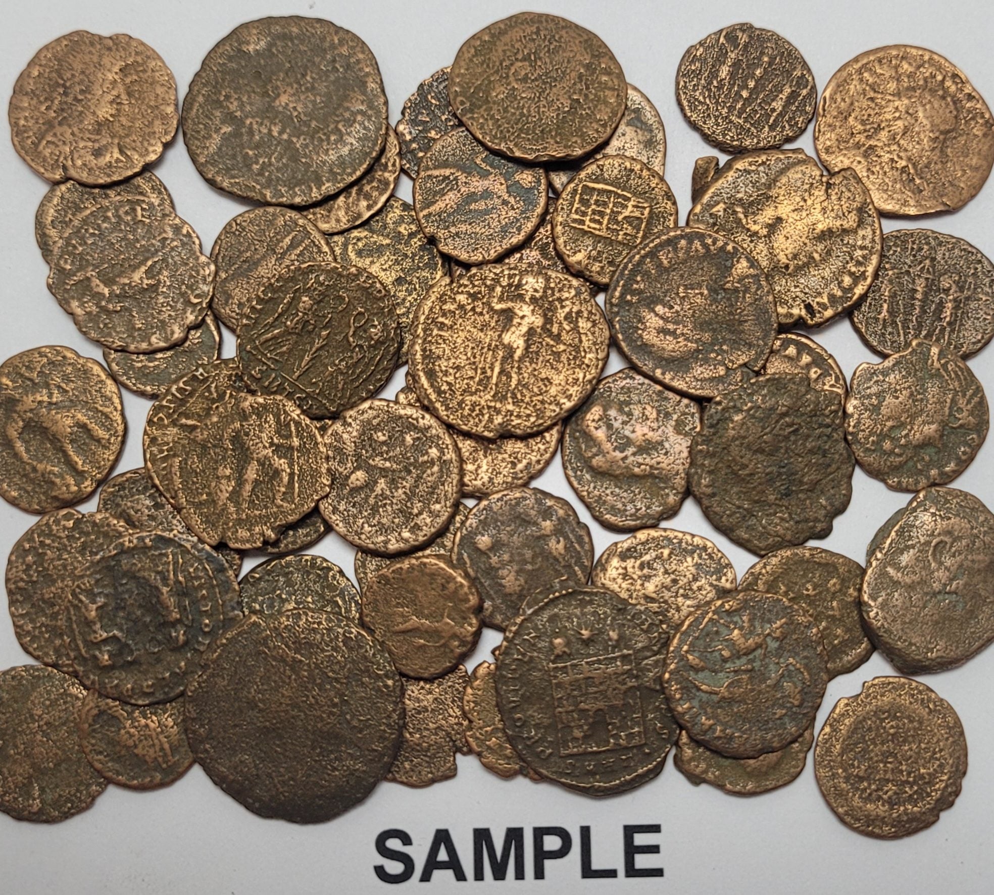 Roman Bronze D+ Christian Era lot of 50 Coins