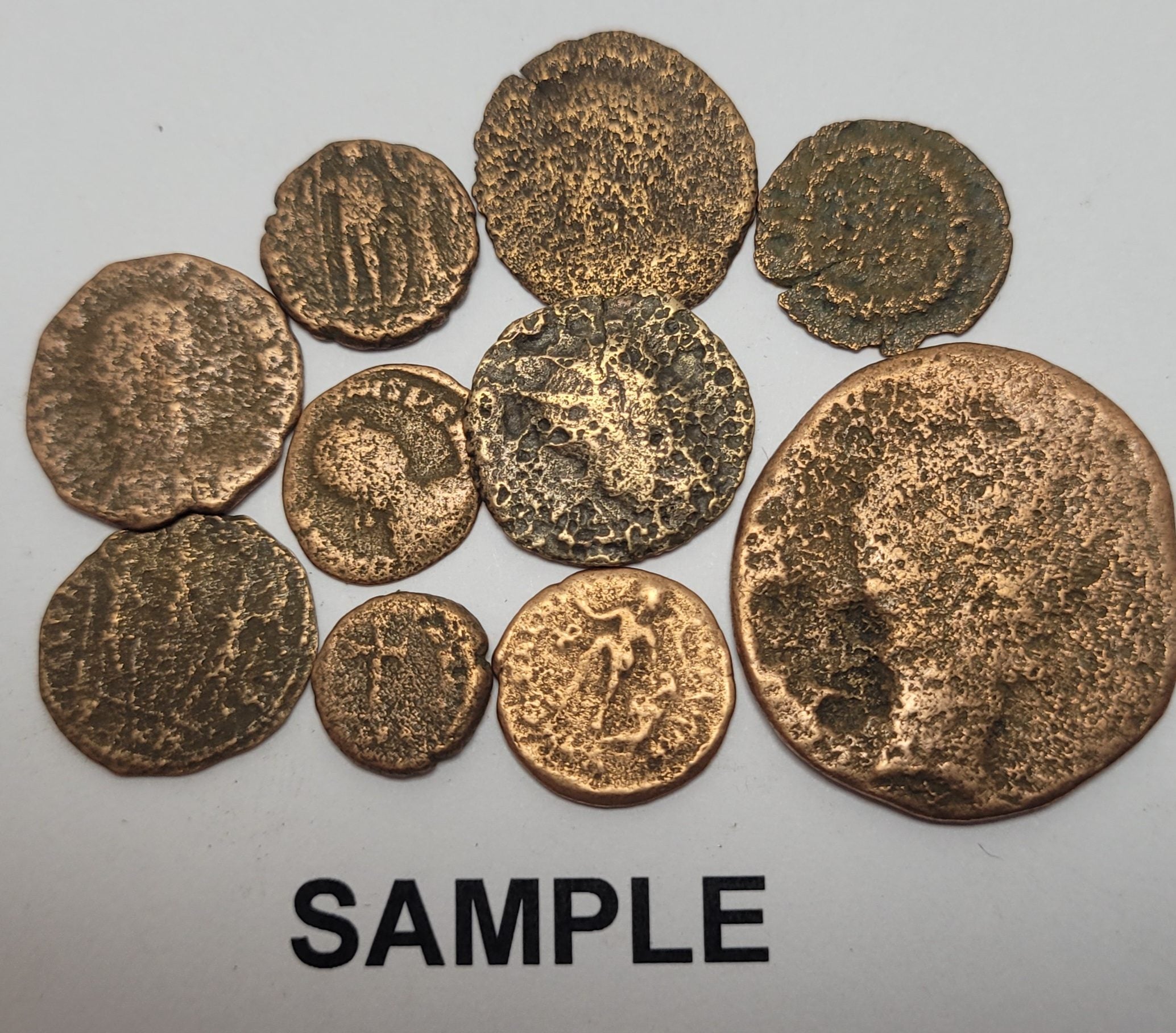 Roman Bronze D- lot of 10 Coins