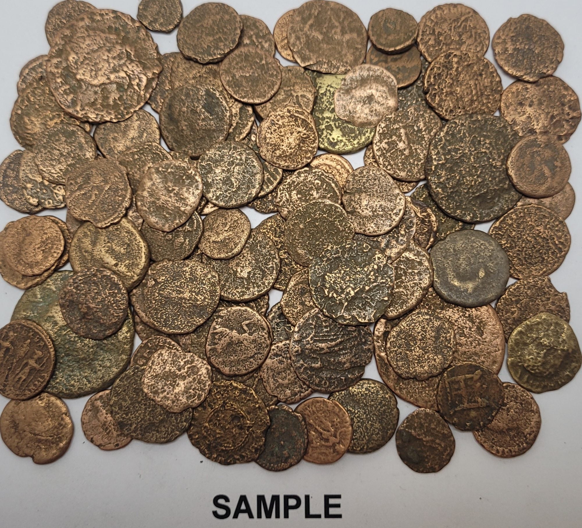Roman Bronze D-  lot of 100 Coins