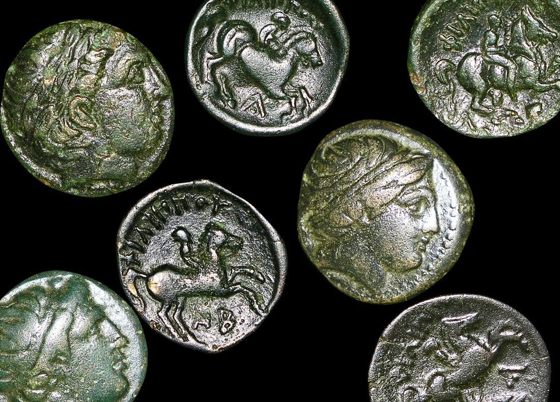 Ancient Greece, Kingdomg of Macedon, Philip II of Macedon (359 to 336 BCE), 'Father of Alexander the Great', Bronze Unit(C)
