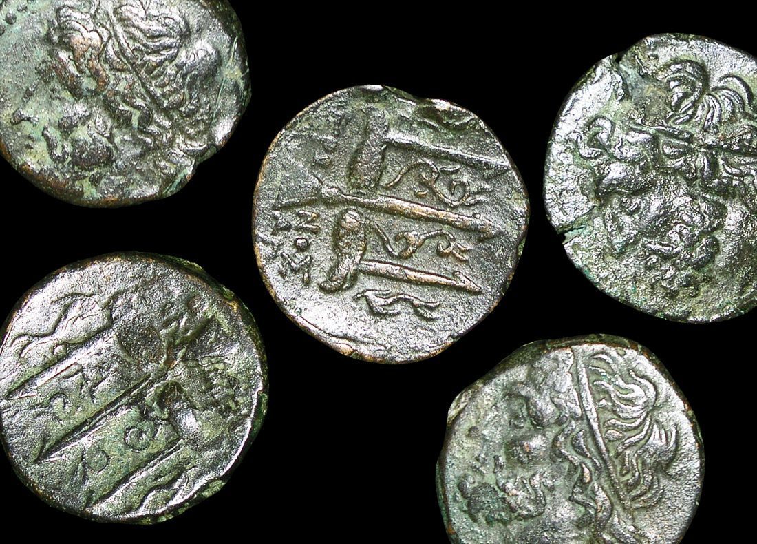 Ancient Greece, Sicily, Syracuse, Hieron II, (275 to 215 BCE), patron of Archimides, Bronze Unit(C)