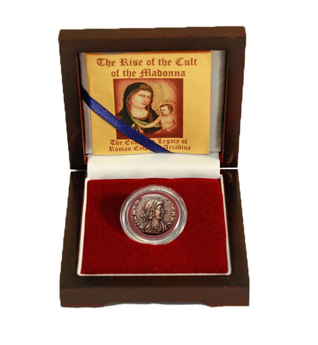 The Rise of the Cult of the Madonna: A Roman Bronze Coin (One, Coin Box)