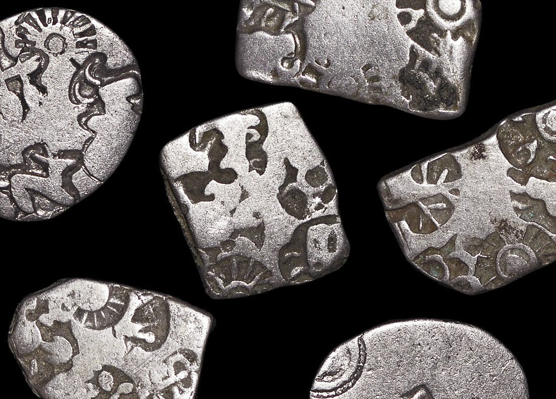 Ancient India, Mauryan Empire (321 to 187 BCE), Punch-marked Coinage, Karshapana(C)