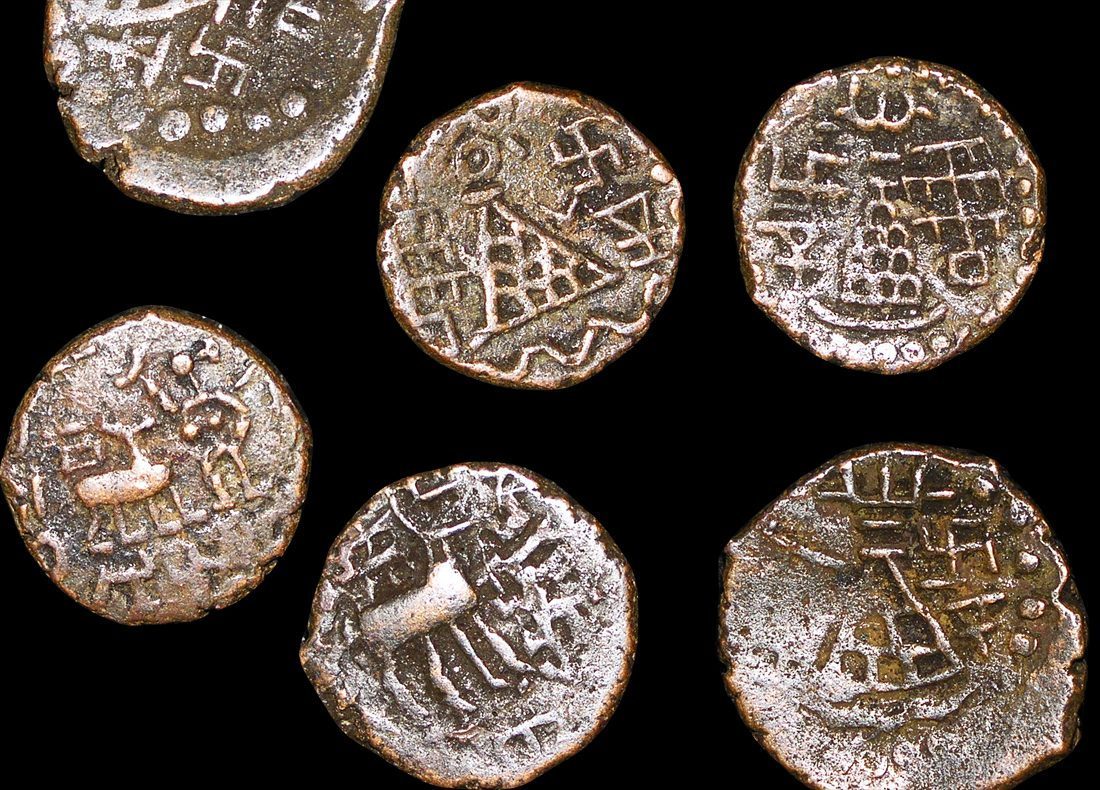 Ancient India, Kuninda Kingdom, King Amoghabhuti and later (c.200 BCE to c.200 CE), Drachm(C)