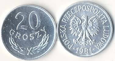Poland KMA47(U) 20 Grosz, lot of 1000