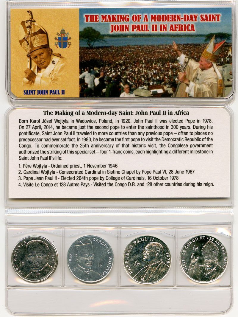 Saint John Paul II Four Coins of the Congo (Mini Album)