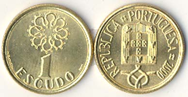 Portugal KM631(U) 1 Escudo, lot of 1000