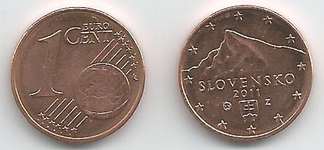 Slovak Republic KM95(U) 1 Euro Cent, lot of 1000
