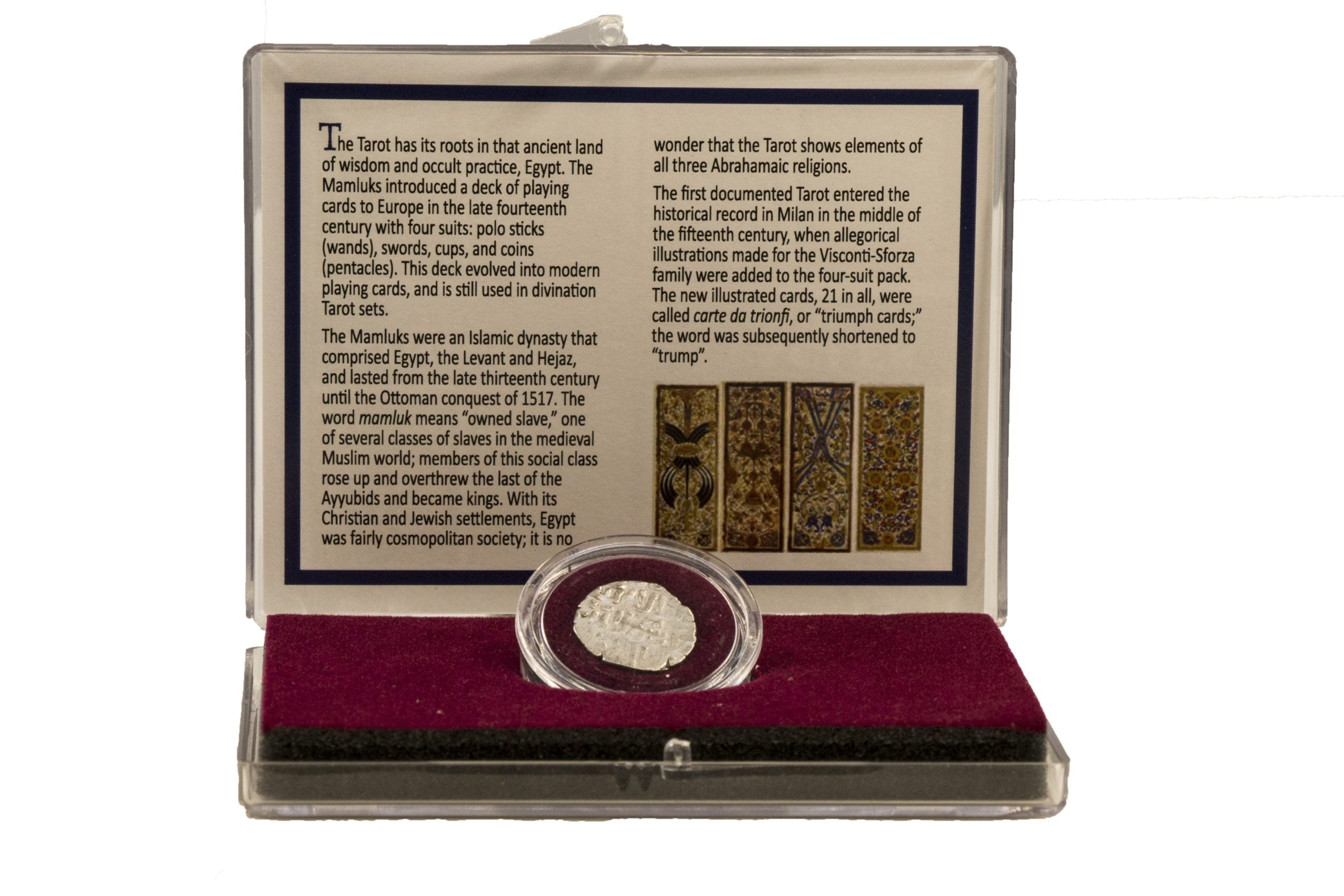 King of Pentacles: The Silver Tarot Coin (Clear Box)