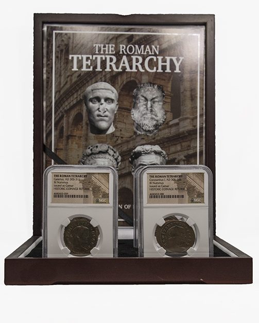 The Roman Tetrarchy: A Collection of Four NGC, Slabbed Coins (VF) (Four, Coin Box)
