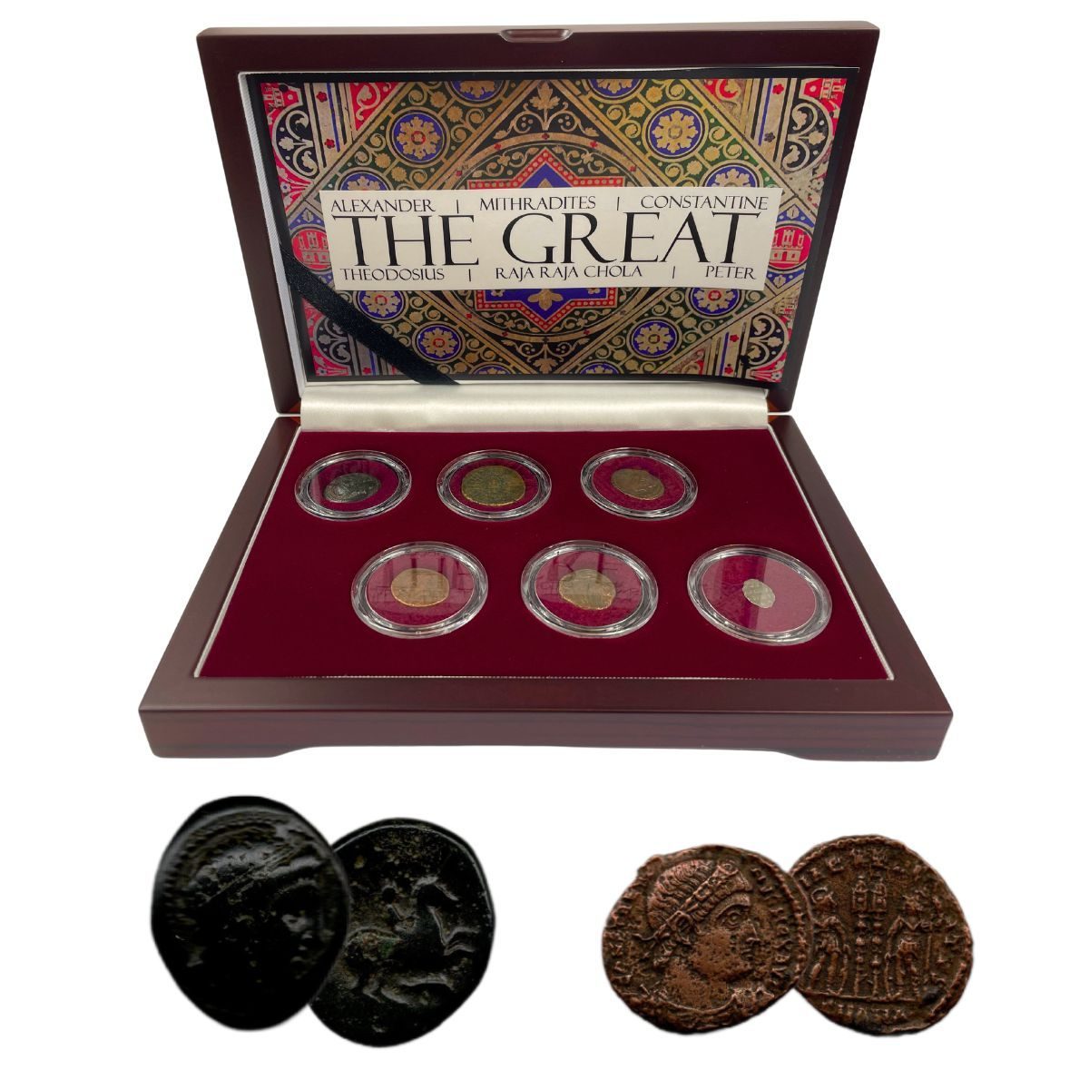 Six Coin Box Featuring "The Great" Rulers (Six, Coin Box)