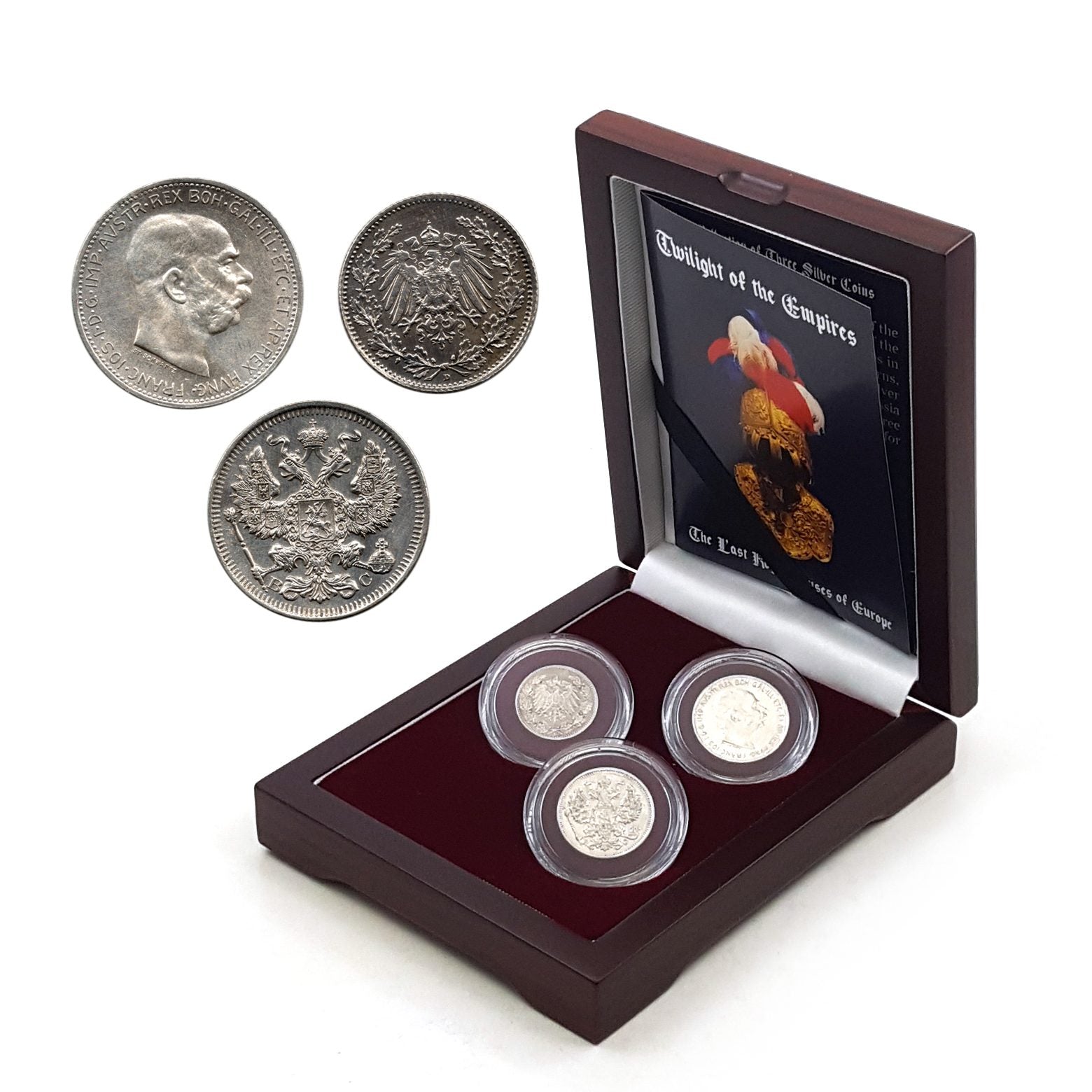 The Last Royal Houses Of Europe: Box of 3 Silver Coins (Three, Coin Box)