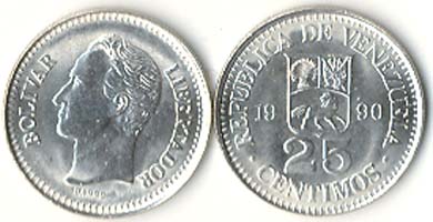 Venezuela KM50a(U) 25 Centimos, lot of 1000