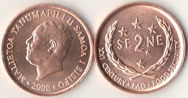 Samoa KM122(U) 2 Sene, lot of 1000