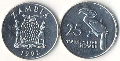 Zambia KM29(U) 25 Ngwee, lot of 1000